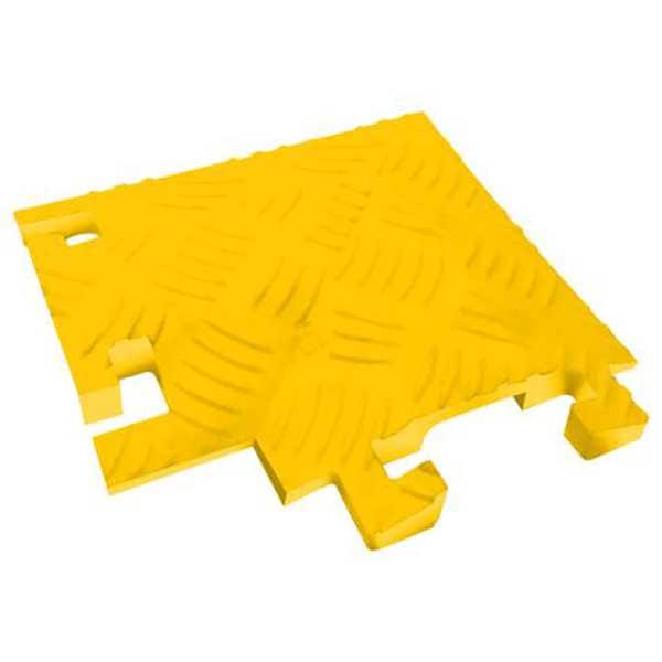 Fastlane Cable Protector 90 Deg Left Turn, 1-1/2 in H, 12 in L, 12 in W, 1 Channel, Polyurethane, Yellow - FL90LT1X4-Y