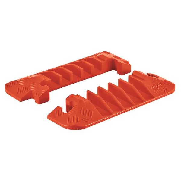 Linebacker Cable Protector, 2-1/8 in H, 1-7/16 ft L, 9-1/2 in W, 5 Channel, Polyurethane, Orange - CPEC5X125-GP-O