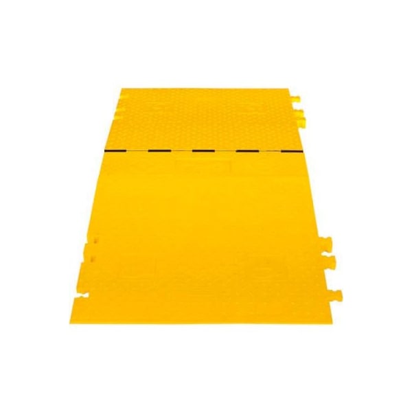 Justrite Cable Protector Kit, 3 in H, 3 ft L, 72 in W, 3 Channel, Yellow - WSA-225-KIT2-HS