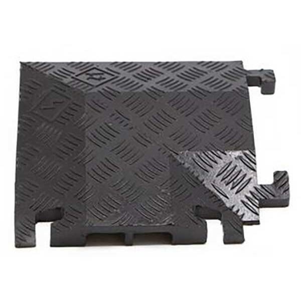 Fastlane Cable Protector 90 Deg Right Turn, 1-1/2 in H, 12 in L, 12 in W, 2 Channel, Polyurethane, Black - FL90RT2X1.75-B