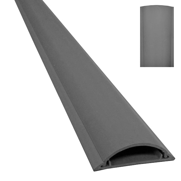 Electriduct Cable Protector, 0.45 in H, 31 in L, 1.20 in W, 1 Channel, PVC, Gray - CSX-1.5-59-GY