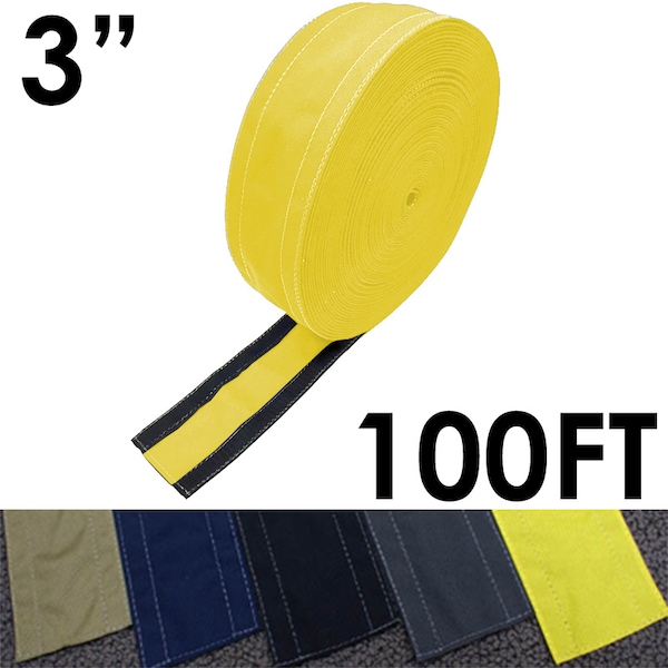 Electriduct Carpet Cable Cover, 100 ft L, 3 in W, 1 Channel, Nylon, Yellow - CC-SC-3-100-YL
