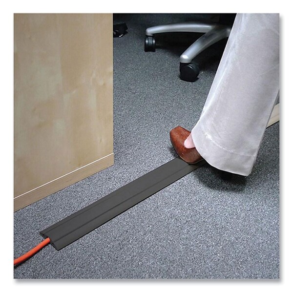 Ut Wire Cord Protector and Concealer, 2.6in x 5 ft, Gray - UTW-CP501-GY