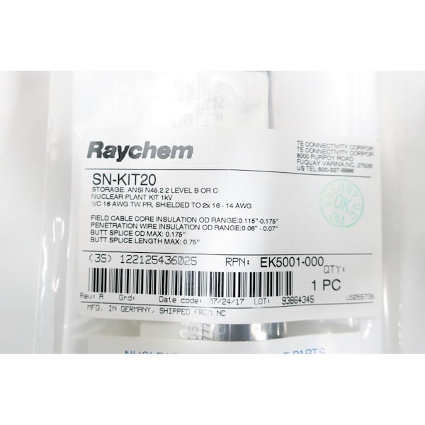 Raychem WIRE SPLICE KIT & HEAT SHRINK TUBING - SN-KIT20