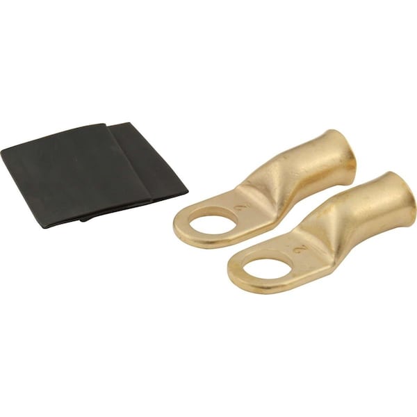 Quickcar Racing Products Power Ring - 2 AWG - 0.37 in. Hole with Heat Shrink, 2PK - QRP57-550