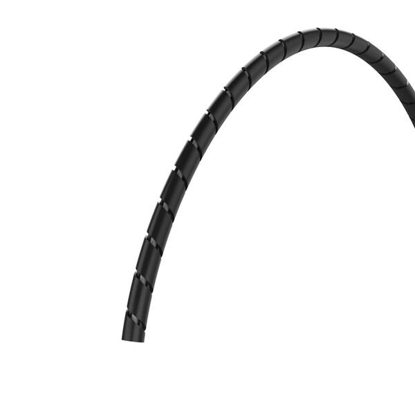 Panduit Spiral Wrap, 1 in Max Bundle Dia., 100 ft, Polyethylene, Black - T19FR-C20Y