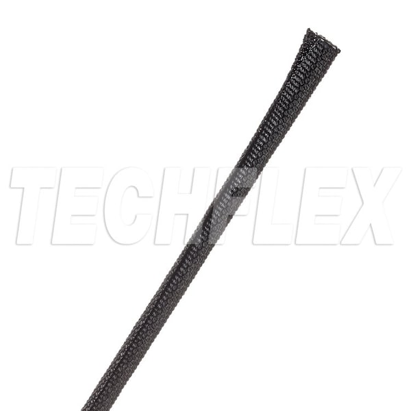 Techflex Braided Cable Wrap, 1/8 in Inside Dia., Fiberglass, Black - F6W0.13BK