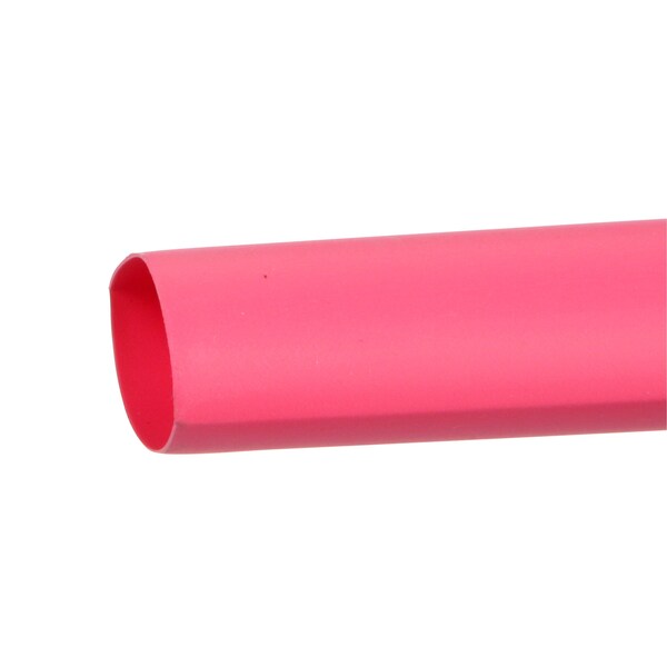 3M Heat Shrink Tube, Thin Wall, 2:1 I.D. Shrink Ratio, 1 in I.D. Before Shrinking, Red, 100 ft, 3 PK - FP301-1-100'-RED-SPOOL
