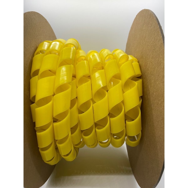 Heli-Tube Forward Cut Cable Sleeve, 0.271 in Inside Dia., 3/8 in to 4 in Max Bundle Dia., 100 ft, LDPE - HT 3/8 C YE DG-100