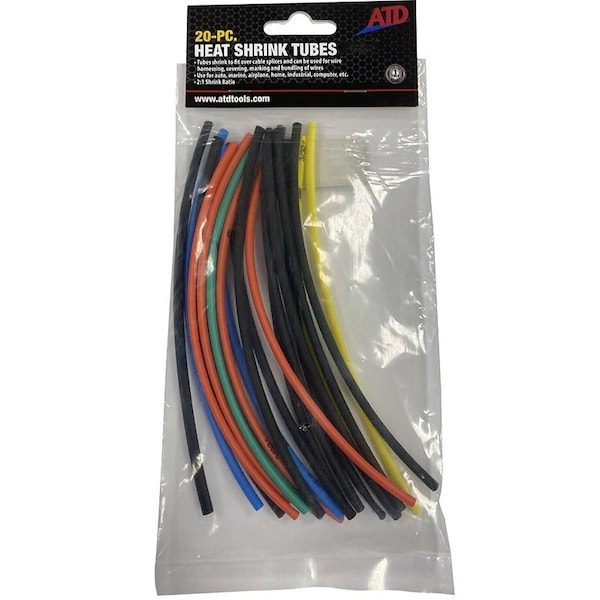 Atd Tools Heat Shrink Tube, 2:1 I.D. Shrink Ratio, 5/8 in, 9.6 in - 39307