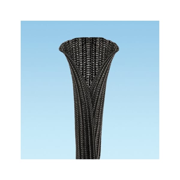 Panduit Braided Cable Sleeve, 1/2 in Inside Dia., 1/2 in Max Bundle Dia., 150 ft, Black - SE50PS-CLR0