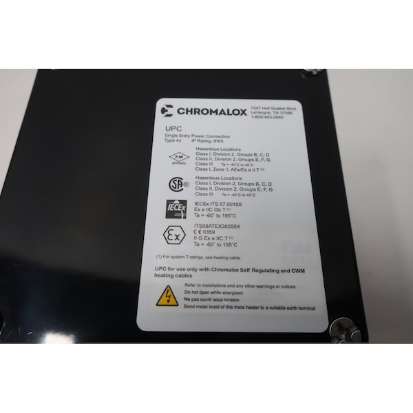 Chromalox SINGLE ENTRY POWER CONNECTION KIT WIRE SPLICE KIT & HEAT SHRINK TUBING - UPC