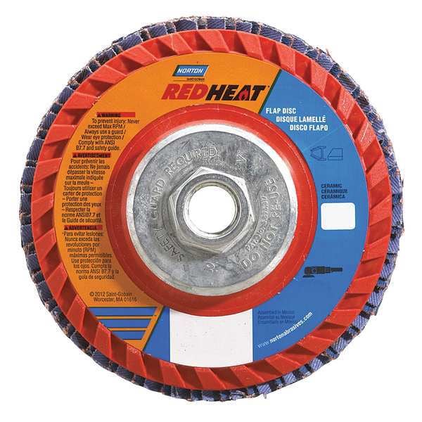 Disco de Láminas Norton Abrasives, 7 pulgadas x 80 granos, 5/8-11 - 63642536152