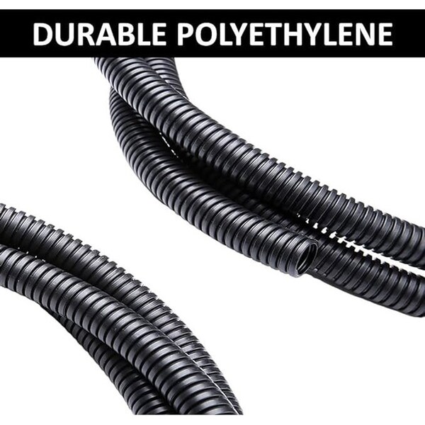 Kable Kontrol Non Split Corrugated Loom Tubing, 3/4'' Inside Diameter, 150 FEET, Black Polyethylene - NSWL0.75SP-150