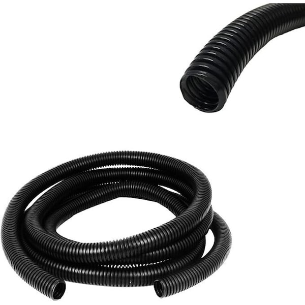 Kable Kontrol Non Split Corrugated Loom Tubing, 3/4'' Inside Diameter, 150 FEET, Black Polyethylene - NSWL0.75SP-150