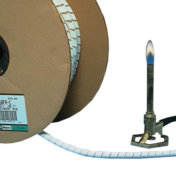 Panduit Spiral Wrap, 4 in Max Bundle Dia., 100 ft, Polyethylene, Off White - T50FR-CY