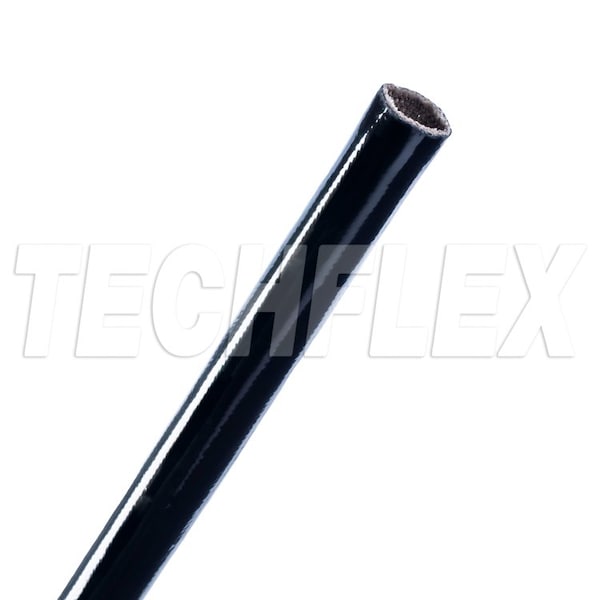 Techflex Braided Cable Sleeve, 3/8 in Inside Dia., 50 ft, Fiberglass, Black - VGA0.38BK