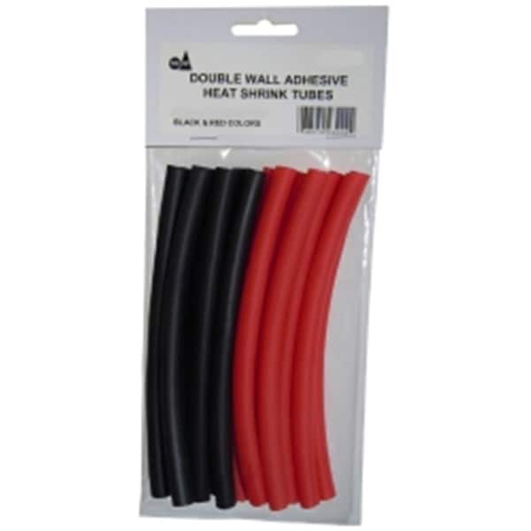 Tool Heat Shrink Tube, Dual Wall, 3:1 I.D. Shrink Ratio, 1/2 in, Black, Red, 6 ft - TO3532204