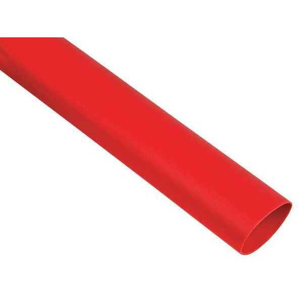 3M Adhesive Lined Heat Shrink Tube, Heavy Wall, 3:1 I.D. Shrink Ratio, 1.1 in I.D. Before Shrinking - HDT-1100-48A-RED