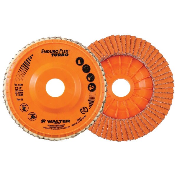 Walter Surface Technologies Enduro Flex Turbo 5 in. x7/8 in. T29 Grit 36/60 - 06A532

Walter Surface Technologies Enduro Flex Turbo 5 pulg. x 7/8 pulg. T29 Grano 36/60 - 06A532