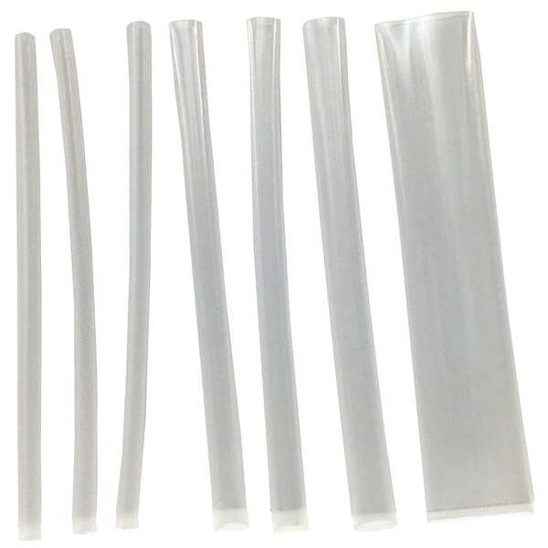 Calterm Heat Shrink Tube, 2:1 I.D. Shrink Ratio, 1/4 in, 1/2 in, Clear - 73438