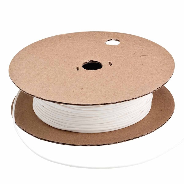 Brady BRADYMARK Series Heat Shrink Tubing: Polyolefin, White, 0.063 in. Dia x 100' L - HSA-16-WT