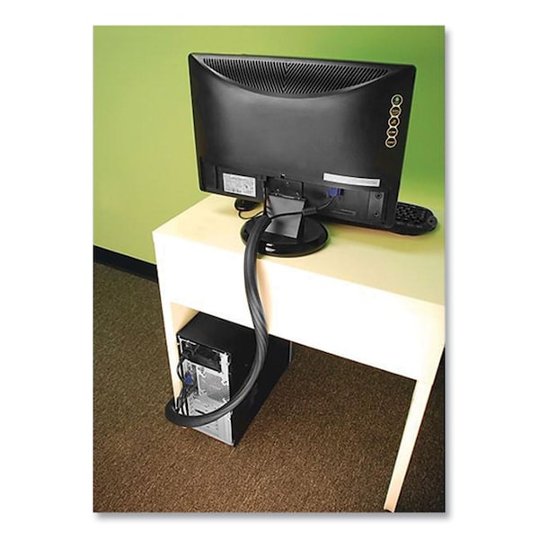 Ut Wire Flexi Cable Wrap, 0.5in to 1in x 12 ft, Black - UTW-FCW12-BK