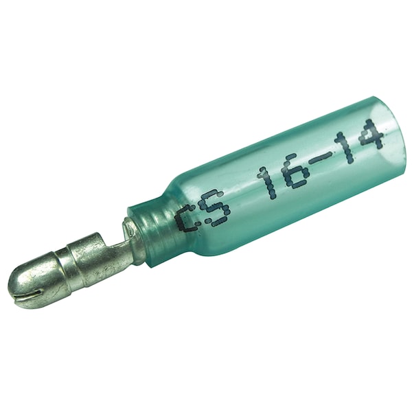 Seachoice Insulated Heat Shrink Bullet Terminals, Male, Blue, 25 Pack - 61751