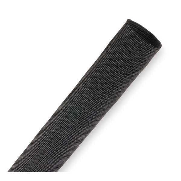 Techflex Braided Cable Sleeve, 1-3/4 in Inside Dia., 1-3/4 in Max Bundle Dia., 50 ft, Nylon, Black - DFN1.75BK50