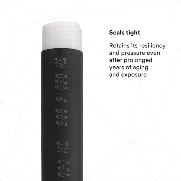3M Cold Shrink Tube, Medium Wall, Not Rated I.D. Shrink Ratio, 1.94 in I.D. Before Shrinking, Black - 8428-12