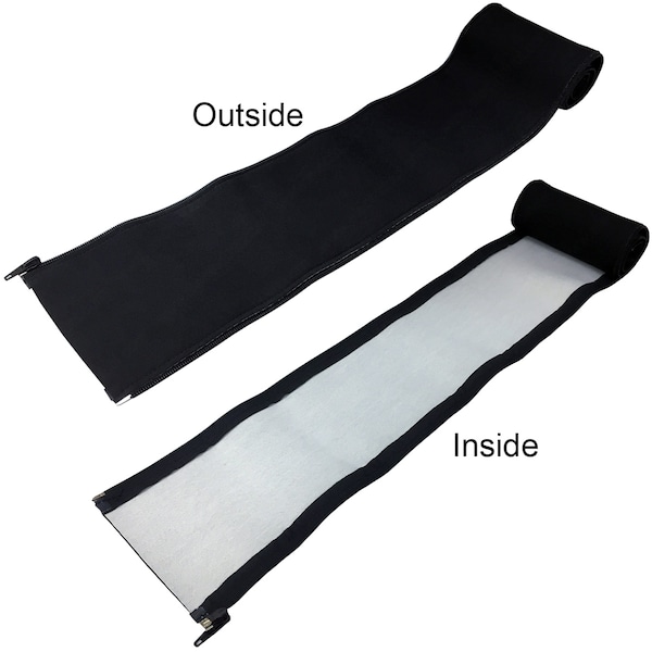 Electriduct Braided Cable Wrap, 1-1/4 in Inside Dia., 5 ft, Neoprene, Black; White - WL-J-NCW-Z-125-5FT-BK/WT