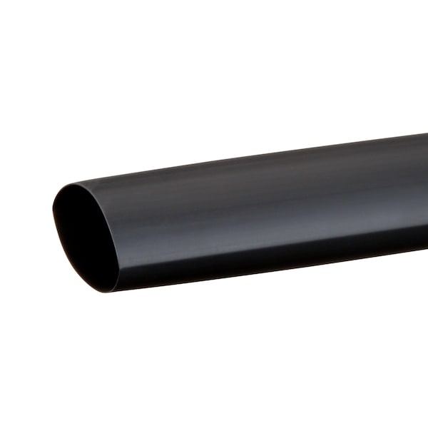 3M Heat Shrink Tube, Single Wall, Thin Wall, 2:1 I.D. Shrink Ratio, 1.5 in I.D. Before Shrinking - FP301-1.5-100'-BLACK-SPOOL
