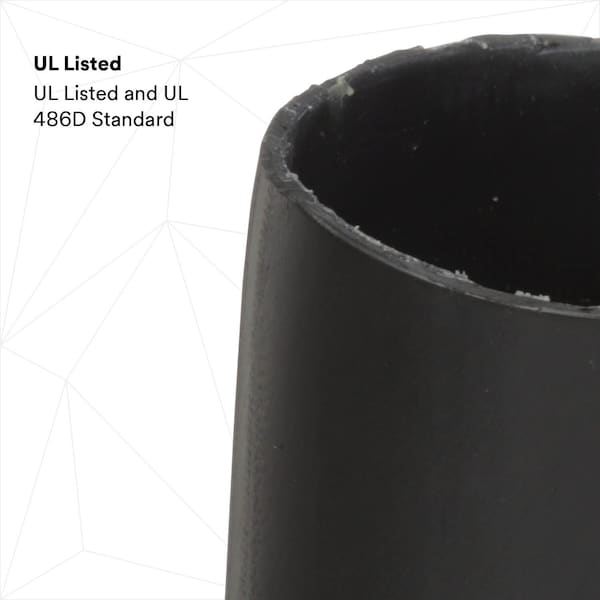 3M Adhesive Lined Heat Shrink Tube, Heavy Wall, 3:1 I.D. Shrink Ratio, 2 in I.D. Before Shrinking - ITCSN-2000-48"-BLACK-5 PCS