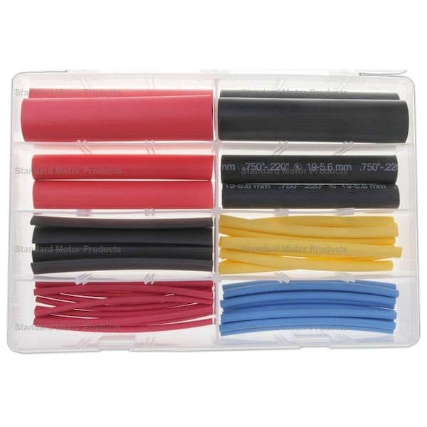 Standard Ignition Heat Shrink Tube Set, Thin Wall, Heavy Wall, 3:1 I.D. Shrink Ratio, Assorted, 6 in - HST1A