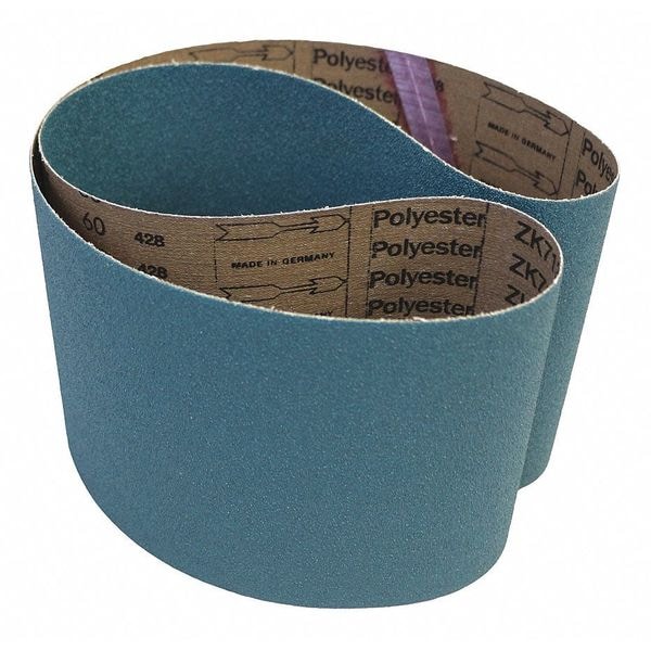 Banda abrasiva VSM, 40 Grit, Zirc, 3 x 21", PK10, Recubierto, 3" Ancho, 21" Largo, 40 Grit, Grueso, Zirconia, ZK713X - 127054