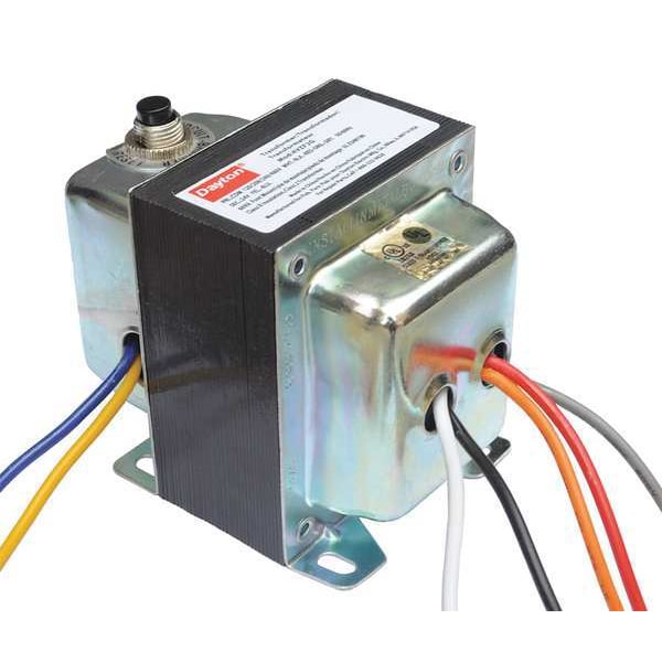 Dayton Class 2 Transformer, 75 VA, Not Rated, 65°C, 24V AC, 120/208/240/480V AC - 4VZF5