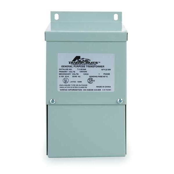 Acme Electric Buck Boost Transformer, 500 VA, NEMA 3R, 115°C, 16/32V AC, 120/240V AC - T181058