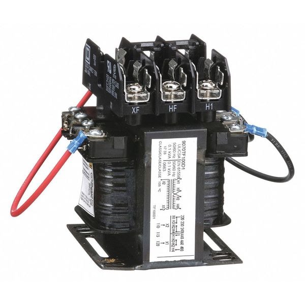 Square D Control Transformer, 100 VA, Not Rated, 55°C, 120V AC, 240/480V AC - 9070TF100D1