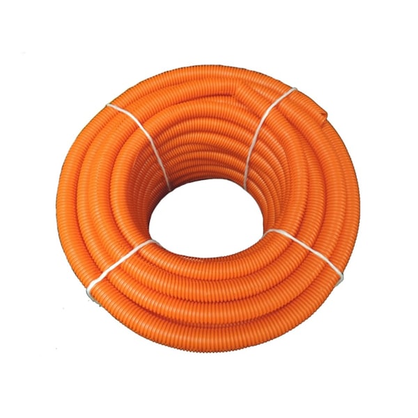 Kable Kontrol Kable Kontrol Convoluted Split Wire Loom Tubing - 3/4" Inside Diameter - 100' Length - Orange - WL904-SP100-YELLOW