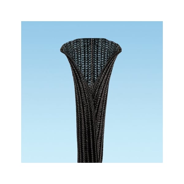 Panduit Braided Cable Sleeve, 1/2 in Inside Dia., 150 ft, Polyethylene, Black - SE50PSFR-CLR0