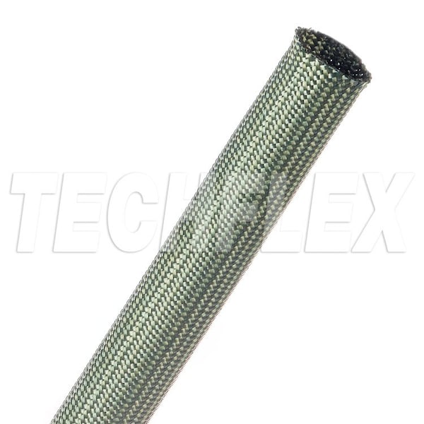 Techflex Braided Cable Sleeve, 5/8 in Inside Dia., 7/8 in Max Bundle Dia., 25 ft, Green - NXN0.63GN
