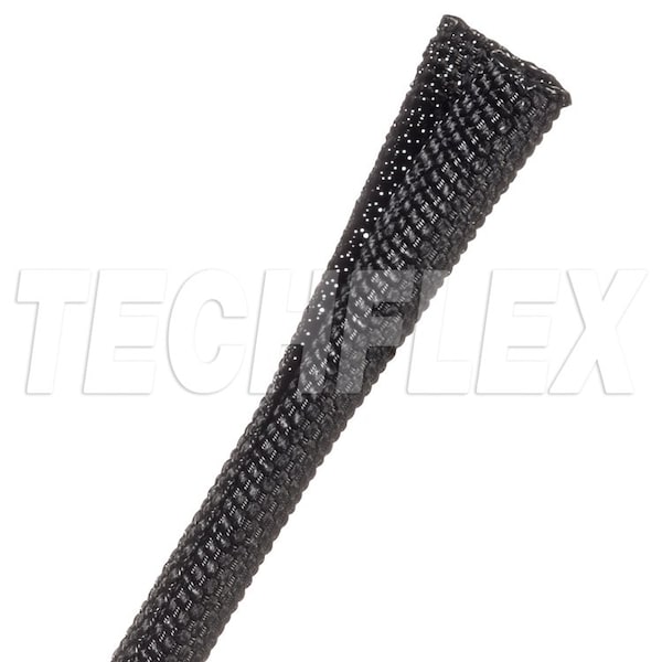 Techflex Braided Cable Wrap, 3/16 in Inside Dia., Fiberglass, Black - F6W0.19BK