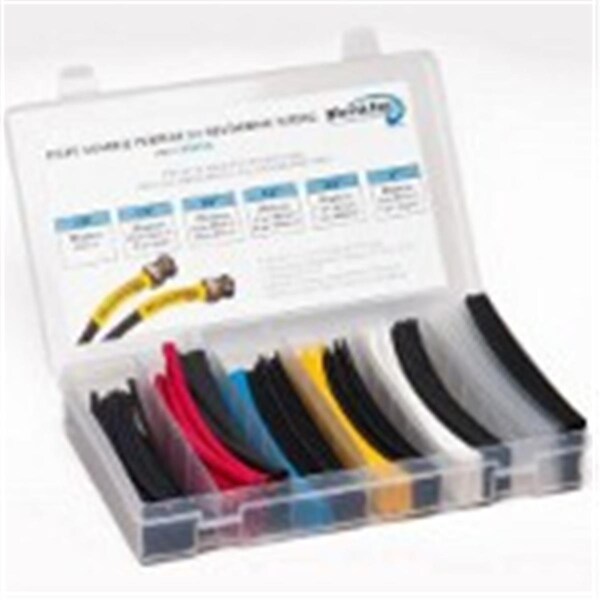 Techflex Heat Shrink Tube Kit, 2:1 I.D. Shrink Ratio, Assorted, 6 in - TE489469