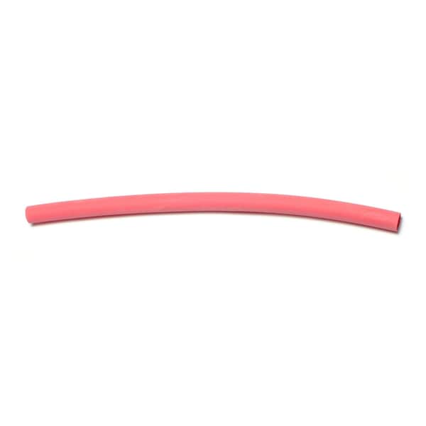 Midwest Fastener Heat Shrink Tube, Thin Wall, Red, 6 in, 10 PK - 73092