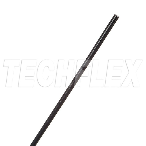 Techflex Braided Cable Sleeve, 100 ft, Acrylic Fiberglass, Black - AGAG.12BK
