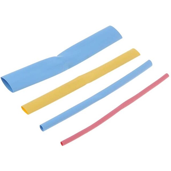 Dorman Heat Shrink Tube Assortment, 3/8 in, 1/4 in, 1/2 in, 1 in, Blue, Red, Yellow, 6 in - D18-85686