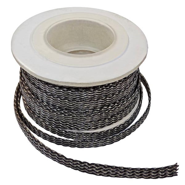 Electriduct Braided Cable Sleeve, 1 in Inside Dia., 50 ft, Copper; PET - BS-COPPER-100-50