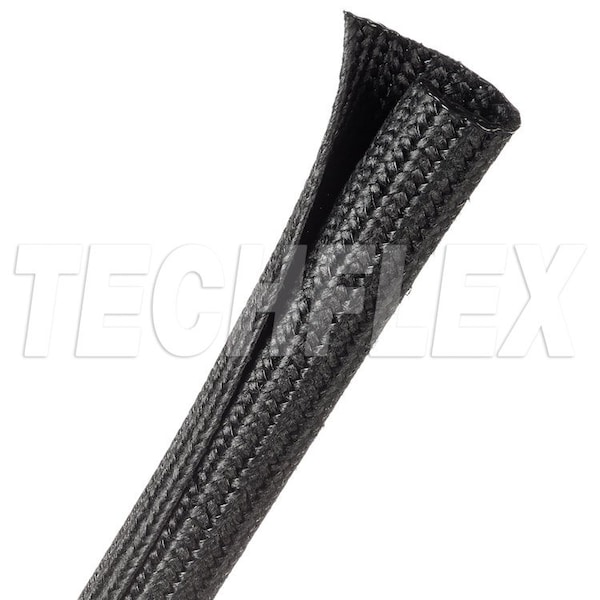 Techflex Cable Sleeve, 5/8 in Inside Dia., Nylon, Black - F6H0.63BK
