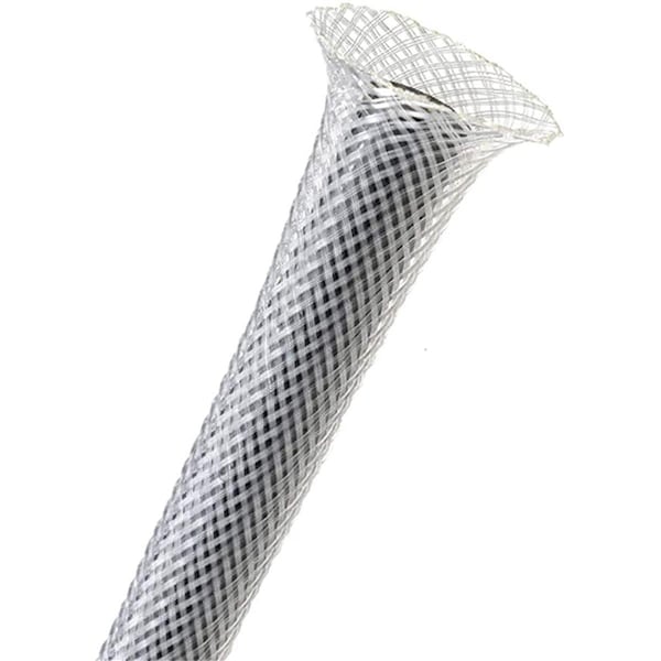 Audiopipe Braided Cable Sleeve, 100 ft, White - IS-BR19M-100WH