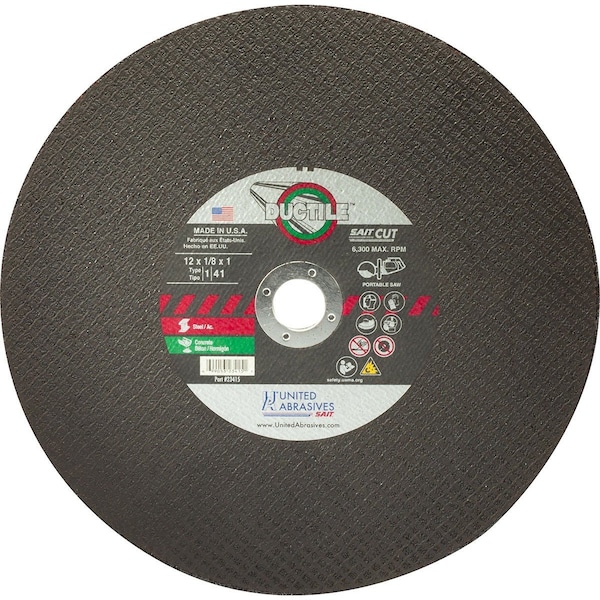 Disco de sierra de gas United Abrasives/Sait T112x18x20mmDuctPK10 - 23425